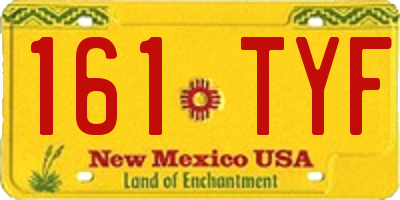 NM license plate 161TYF