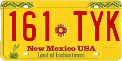 NM license plate 161TYK
