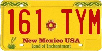 NM license plate 161TYM