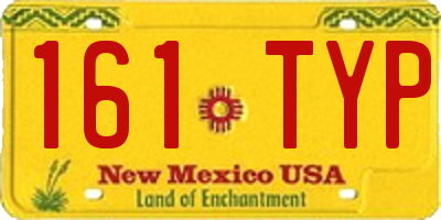 NM license plate 161TYP