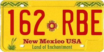 NM license plate 162RBE