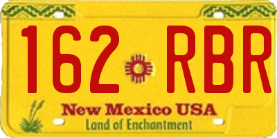 NM license plate 162RBR