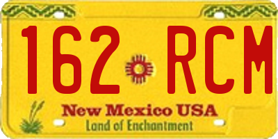 NM license plate 162RCM