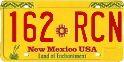 NM license plate 162RCN