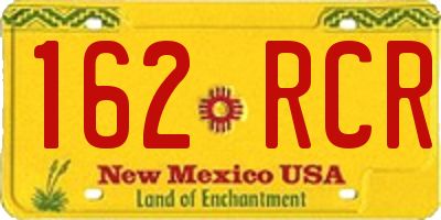 NM license plate 162RCR