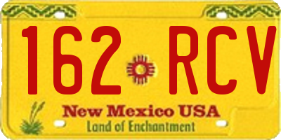 NM license plate 162RCV