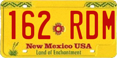 NM license plate 162RDM