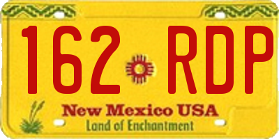 NM license plate 162RDP