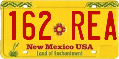 NM license plate 162REA