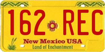NM license plate 162REC