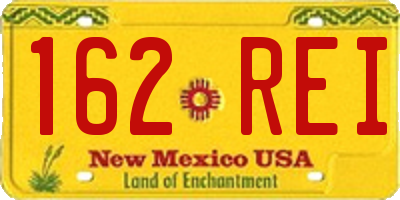 NM license plate 162REI