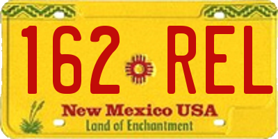 NM license plate 162REL