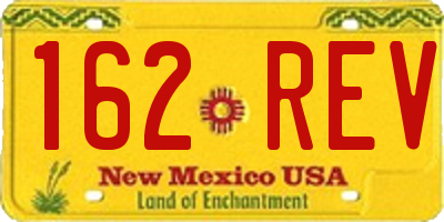NM license plate 162REV