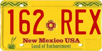 NM license plate 162REX