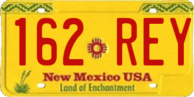 NM license plate 162REY