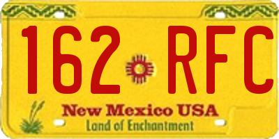 NM license plate 162RFC