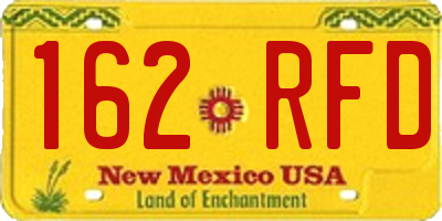NM license plate 162RFD
