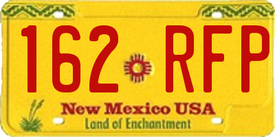 NM license plate 162RFP