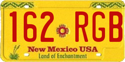 NM license plate 162RGB