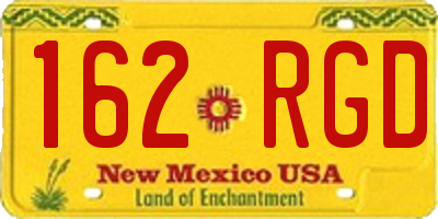 NM license plate 162RGD