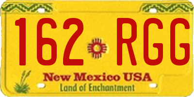 NM license plate 162RGG