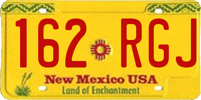 NM license plate 162RGJ
