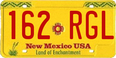 NM license plate 162RGL