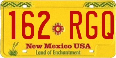 NM license plate 162RGQ