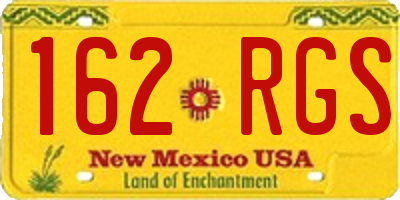 NM license plate 162RGS