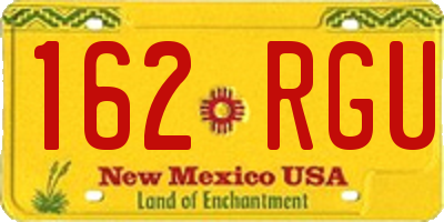 NM license plate 162RGU