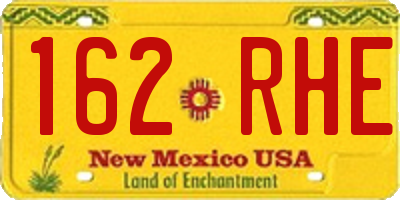 NM license plate 162RHE