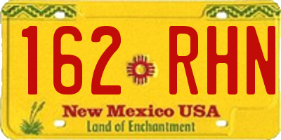 NM license plate 162RHN