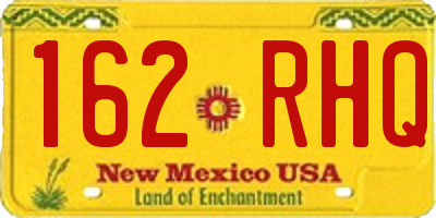 NM license plate 162RHQ