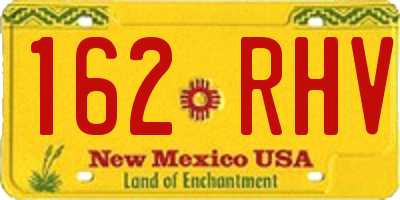 NM license plate 162RHV