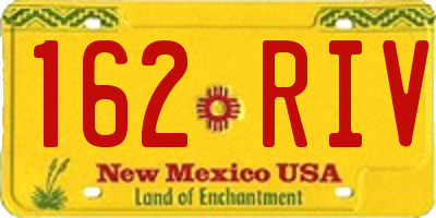 NM license plate 162RIV
