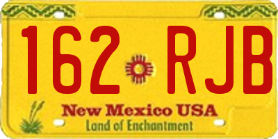 NM license plate 162RJB