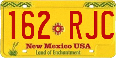 NM license plate 162RJC