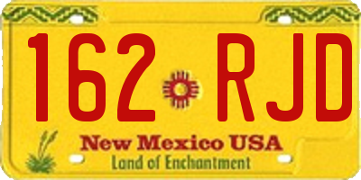 NM license plate 162RJD