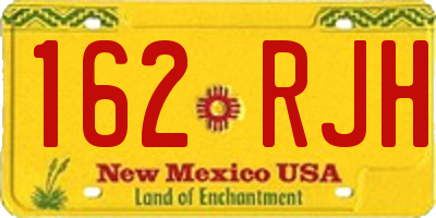 NM license plate 162RJH