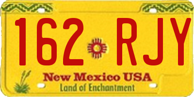 NM license plate 162RJY