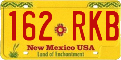 NM license plate 162RKB