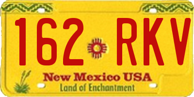 NM license plate 162RKV