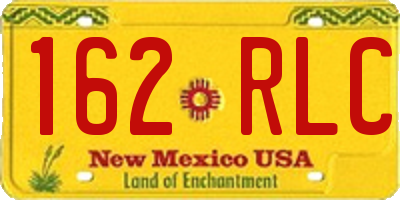 NM license plate 162RLC