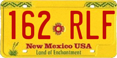 NM license plate 162RLF