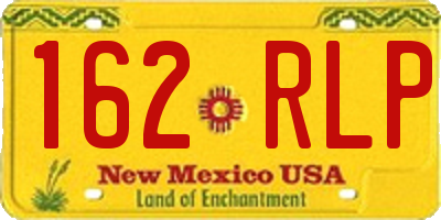 NM license plate 162RLP