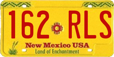 NM license plate 162RLS