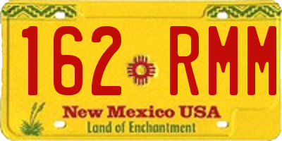 NM license plate 162RMM