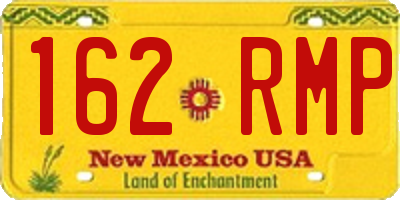 NM license plate 162RMP