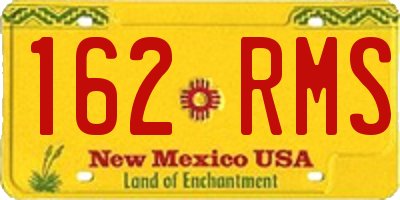 NM license plate 162RMS