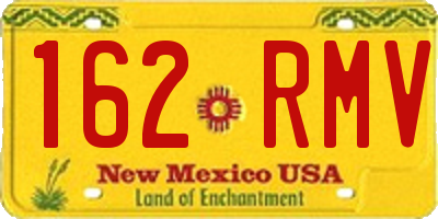 NM license plate 162RMV